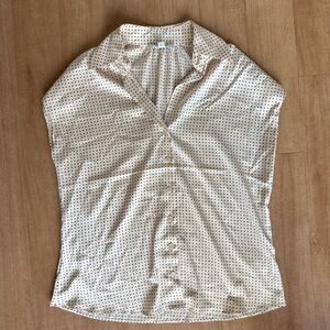 Polka Dot Button-Up Blouse